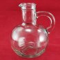 Vintage Vinegar Oil Cruet 14 Ounce Rounded Heavy Pressed Glass