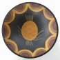 David Auld Signed Early Handcrafted Haitian Wooden Bowl w/ Pineapple Inside
