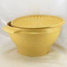 Tupperware 880 Salad Serving Bowl 10" Harvest Gold w/ 881 Servalier Lid USA Made