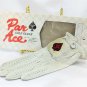 Par Ace Golf Glove Ladies Large White Cowhide w/ Original Sleeve