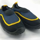 Pacific Reef Swim Shoes Navy Blue & Black w/ Yellow Edge Accents Size Small