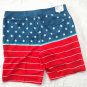 Goodfellow & Co Board Shorts Red White Blue Below Knee Swim Trunks Mens Sz 38