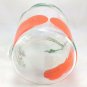 Orange Juice Pressed Glass 1 Quart Vintage 1960s Pitcher w/ Fruit & Leaves