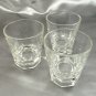 Vintage Double Shot Whiskey Glasses 8 Panel Heavy Base 3" x 2-3/4" Unbranded