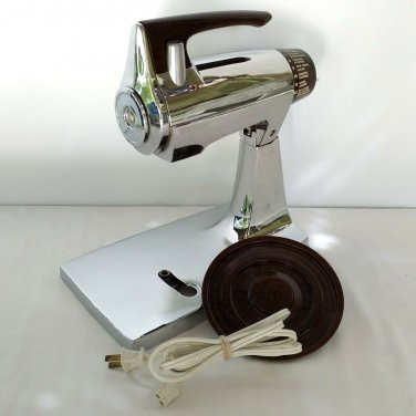 Sunbeam Mixmaster 1-8B Mirror Chrome Mixer w/ Power Cord & Turntable ~ BASE ONLY