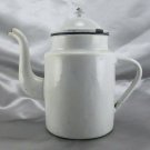 Vintage Enamelware Coffee Pot with French Style Curved Spout ~ No Brew Basket