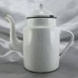 Vintage Enamelware Coffee Pot with French Style Curved Spout ~ No Brew Basket