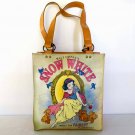 Snow White Beach Pool Tote Faux Vintage Retro PVC Vinyl w/ Brass Accents