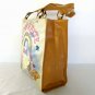 Snow White Beach Pool Tote Faux Vintage Retro PVC Vinyl w/ Brass Accents