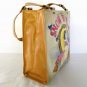 Snow White Beach Pool Tote Faux Vintage Retro PVC Vinyl w/ Brass Accents