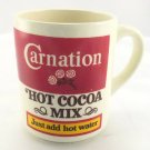 Carnation Hot Cocoa Mix Mug Vintage Just Add Hot Water 10oz Cup