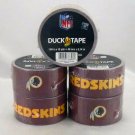 NFL Redskins DUCK TAPE ~ 5 ROLLS ~ 10yds Each ~ Made in the USA