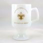 Boy Scouts of America Mug Overland Trails Council Milk Glass Footed Coffee Tea