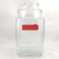 Koezes Nuts Apothecary Jar Canister Square Cut Glass Style
