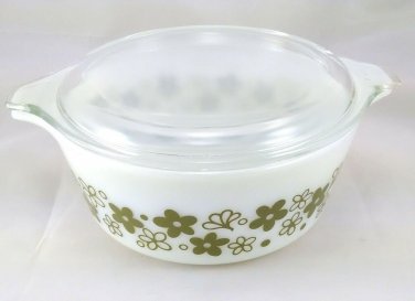 Pyrex 472 Crazy Daisy 1&Acirc;&frac12; Pint Spring Blossom Mixing Bowl & 470-C Lid