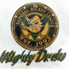 Mighty Ducks Wooden Clock w/ Wildwing Mask Logo National Hockey League Est. 1993