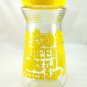 JUICE Carafe Vintage Lemons Atomic Design Jar w/ Yellow Screw Lid 24oz Graduated