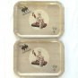Casanova BBQ Vintage 1950s Tin Trays w/ CHAMP Chef Logo 14.75" x 10.75"