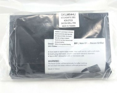 Kitchen Rite 844J Bacon Griller Non Stick Raised Grill Pan w/ Grease Catcher