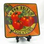 Harry & David Serving Plate Vintage 2008 Sun Dried Tomatoes 8" Square Ceramic