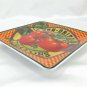 Harry & David Serving Plate Vintage 2008 Sun Dried Tomatoes 8" Square Ceramic