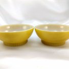 Fire King Rib Base Bowls 5" Vintage Olive Green Cereal Chili Serving