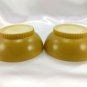 Fire King Rib Base Bowls 5" Vintage Olive Green Cereal Chili Serving