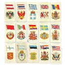 John Player's Tobacco Cards National Flags & Arms Vintage 1900s Mixed Lot of 15
