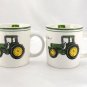 John Deere Tractor Coffee Mugs Licensed by Gibson Ceramic 10oz ~ Lot of 2