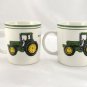 John Deere Tractor Coffee Mugs Licensed by Gibson Ceramic 10oz ~ Lot of 2