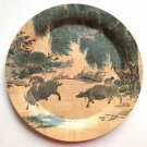 Japanese Genuine Bamboo Waterproof Unbreakable Tray Water Buffalo Hunting