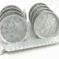EVERLAST Forged Aluminum Vintage Eight Coaster Dogwood Pattern Set & Carry Stand
