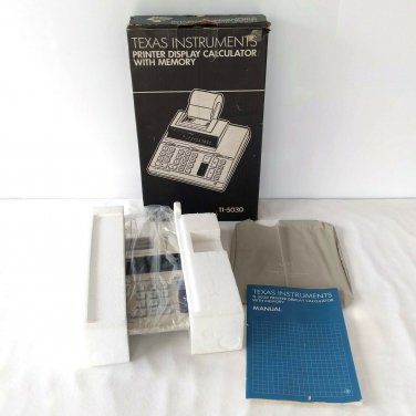 Texas Instruments TI-5030 Calculator Printer with Memory w/ Manual ~ NO ADAPTER