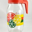 Orange Lemon Lime Slices Vintage 2 Liter Pitcher w/ Recipes by Carlton Glass