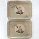 Man Handler BBQ Vintage 1950s Tin Trays with CHAMP Chef Logo 14.75" x 10.75"