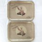 Man Handler BBQ Vintage 1950s Tin Trays with CHAMP Chef Logo 14.75" x 10.75"