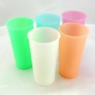 Tupperware 117 Juice Tumblers SMALL Pastel Glasses - Lot of 5 ~ Made in the USA