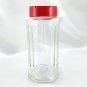 Anchor Hocking NutraSweet Embossed Jar Ribbed Sides w/ Dual Spoon or Pour Spout