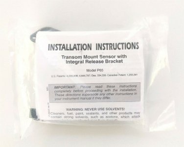 P65 Transom Mount Sensor with Integral Release Bracket