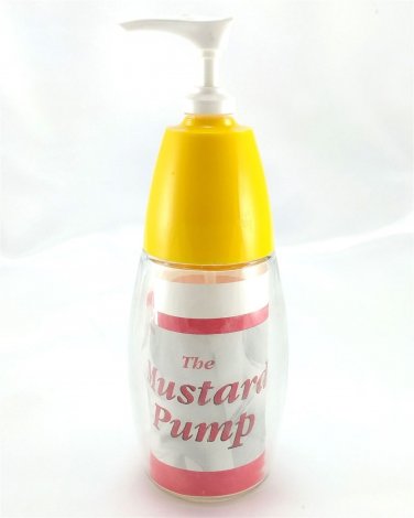 GEMCO Mustard Pump Dispenser Holder Vintage 1995 Made in the USA ~ NEW OLD STOCK