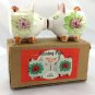 Vintage Kissing Pigs Salt & Pepper Shakers w/ Magnets in Original Box from Korea