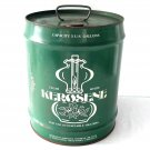 Vintage Kerosene Can Green 5 Gallon Steel w/ Two Sided Oil Lamp Logo