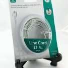 General Electric 12 ft Telephone Line Cord White 76217