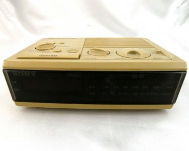 Sony ICF-C3W Dream Machine AM/FM Digital Clock Radio RED LED w/ Dream Bar Snooze