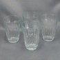 Palaks Juice Tumblers Glasses 10 Panel Tapered Clear Glass 6 Ounce ~ Lot of 4