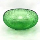 E. O. Brody Vintage Ribbed Green Bowl Indiana Glass ~ Made in the USA