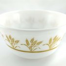 Milk Glass Wheat Stalk Scalloped Edge Mixing Serving Bowl 1½ Qt ~ Unknown Maker