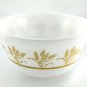 Milk Glass Wheat Stalk Scalloped Edge Mixing Serving Bowl 1½ Qt ~ Unknown Maker