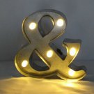 Apothecary & Company LED Ampersand 8" Marquee "&" Symbol Galvanized Metal