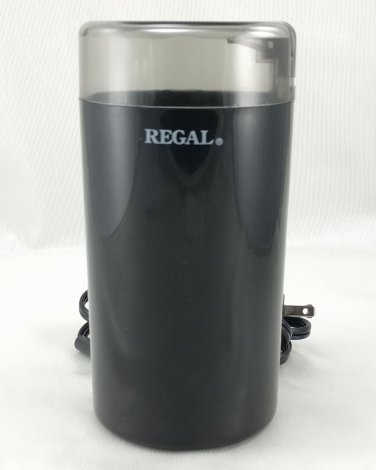 REGAL Coffee Spice Grinder K7450 Black w/ Smoked Gray Lid ~ 160 Watt ~ 48" Cord